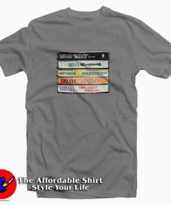 Nirvana Album Cassettes1 247x296 Nirvana Album Cassettes Tee Shirt