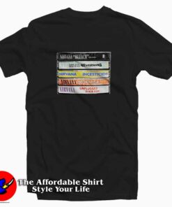 Nirvana Album Cassettes2 247x296 Nirvana Album Cassettes Tee Shirt