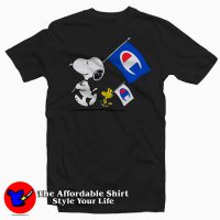 Champion X Peanuts Snoopy And Woodstock Flag Tee Shirt