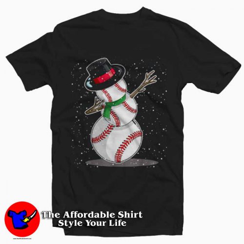 Christmas Baseball Snowman Dab Party Tee Shirt 500x500 Christmas Baseball Snowman Dab Party Tee Shirt