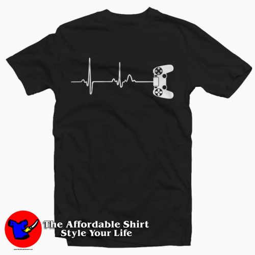 Gamer Heartbeat For Video Game Players Tee Shirt 500x500 Gamer Heartbeat For Video Game Players Tee Shirt