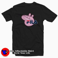 Peppa Pig Fila Funny Tee Shirt Black
