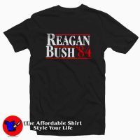 Reagan Bush 84 Republican Tee Shirt Black