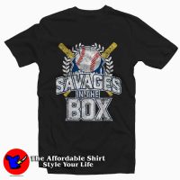 Savages In The Box Baseball Tee Shirt