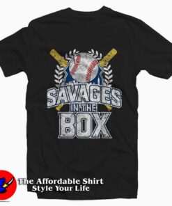 Savages In The Box Baseball Tee Shirt