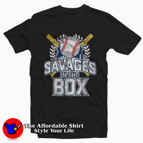 Savages In The Box Baseball Tee Shirt 500x500 Savages In The Box Baseball Tee Shirt