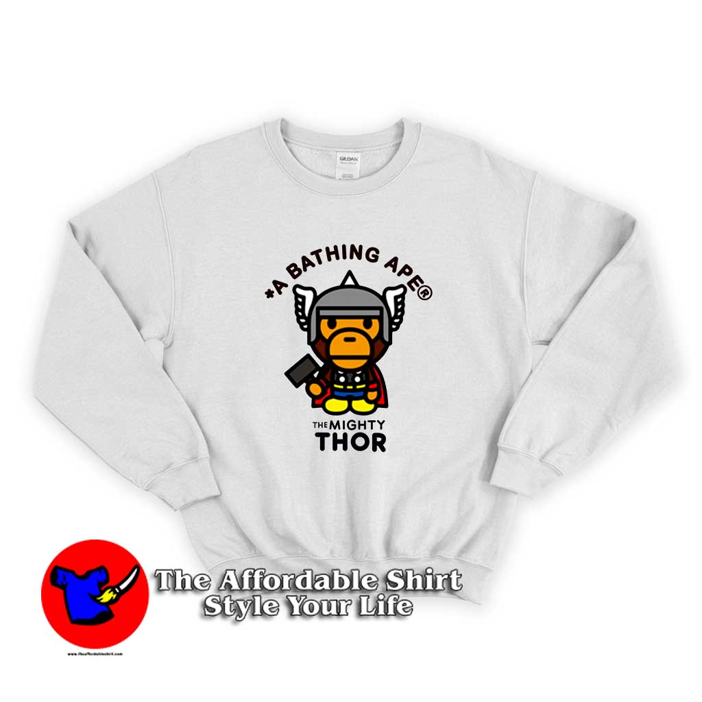 Bape A Bathing Ape x Marvel Thor 510x510 image Bape A Bathing Ape x Marvel Thor 510x510 Bape A Bathing Ape Marvel Thor Unisex Sweatshirt