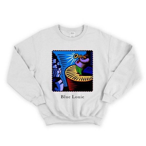 Blue Louie Pop Art 1 500x500 Blue Louie Pop Art Unisex Sweatshirt