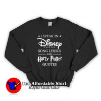 Disney Song lyrics and Harry Potter Quotes Unisex Sweatshirt