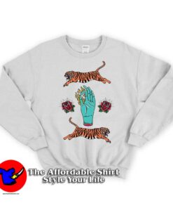 Fire Hoop Tiger Unisex Sweatshirt