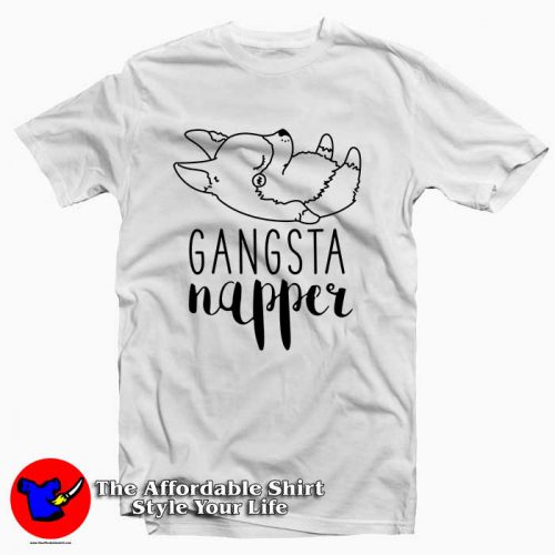 Gangsta Napper Corgi Nap Dog 500x500 Gangsta Napper Corgi Nap Dog Tee Shirt