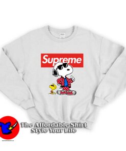Grunge Snoopy Supreme Collab Unisex Sweatshirt