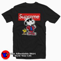 Grunge Snoopy Supreme Collab Tee Shirt