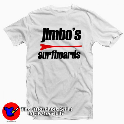 Jimbos Surfboard 500x500 Jimbo's Surfboard Tee Shirt