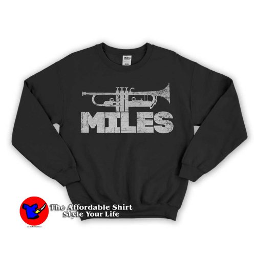 Miles Davis Trumpet Logo 1 500x500 Miles Davis Trumpet Logo Unisex Sweatshirt