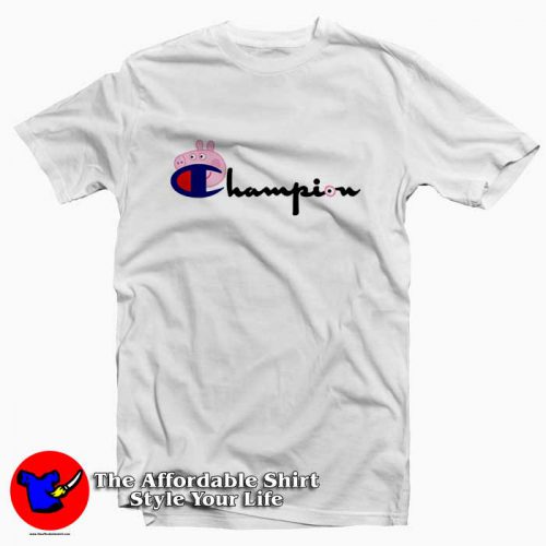 Peppa Pig X Champion Parody Tee Shirt 500x500 Peppa Pig X Champion Parody Tee Shirt