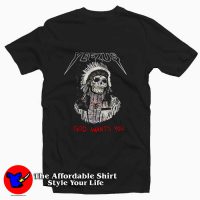 Red Indian Skeleton Yeezus Tour Tee Shirt
