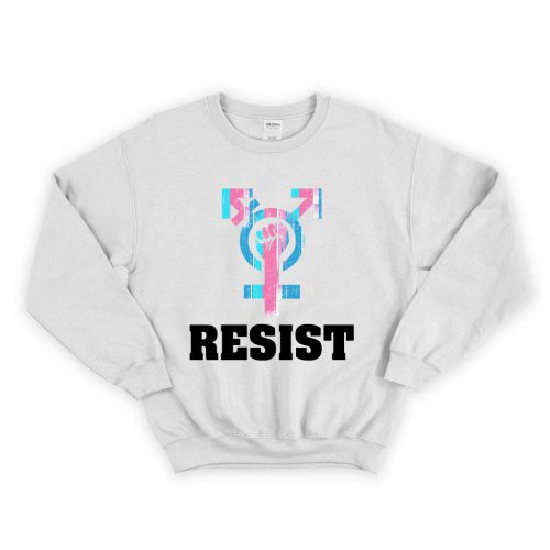 Resist with Transgender 1 500x500 Resist with Transgender Unisex Sweatshirt