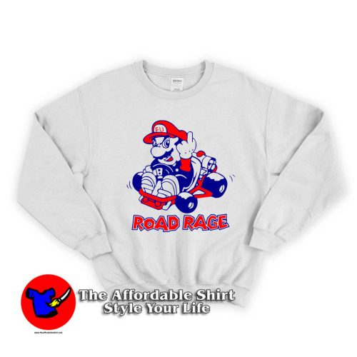Road Rage Mario 1 500x500 Road Rage Mario Unisex Sweatshirt