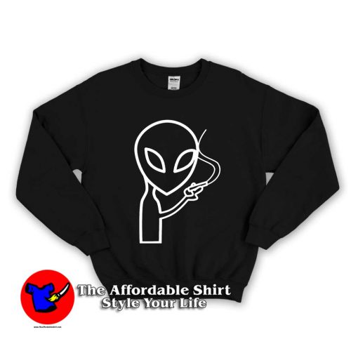Smoking Alien 500x500 Smoking Alien Unisex Sweatshirt