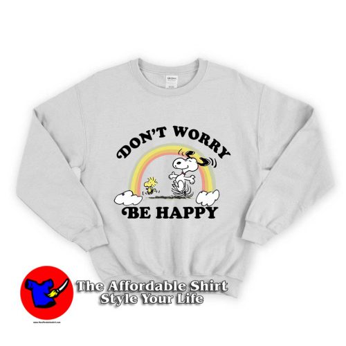 Snoopy Dont Worry be happy 1 500x500 Snoopy Don't Worry be happy Unisex Sweatshirt
