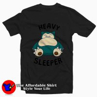 Snorlax Heavy Sleeper Cool Tee Shirt