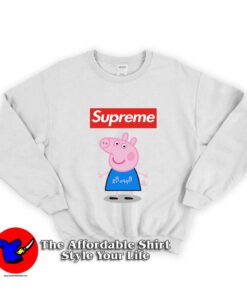 Supreme Box Blue Peppa Pig Unisex Sweatshirt