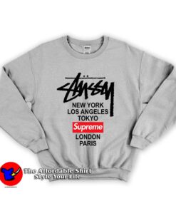 Supreme x Stussy Collab Unisex Sweatshirt