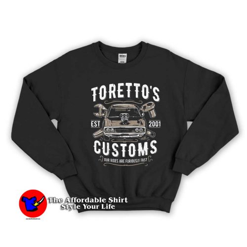 Torettos Garage Customs 1 500x500 Toretto's Garage Customs Unisex Sweatshirt