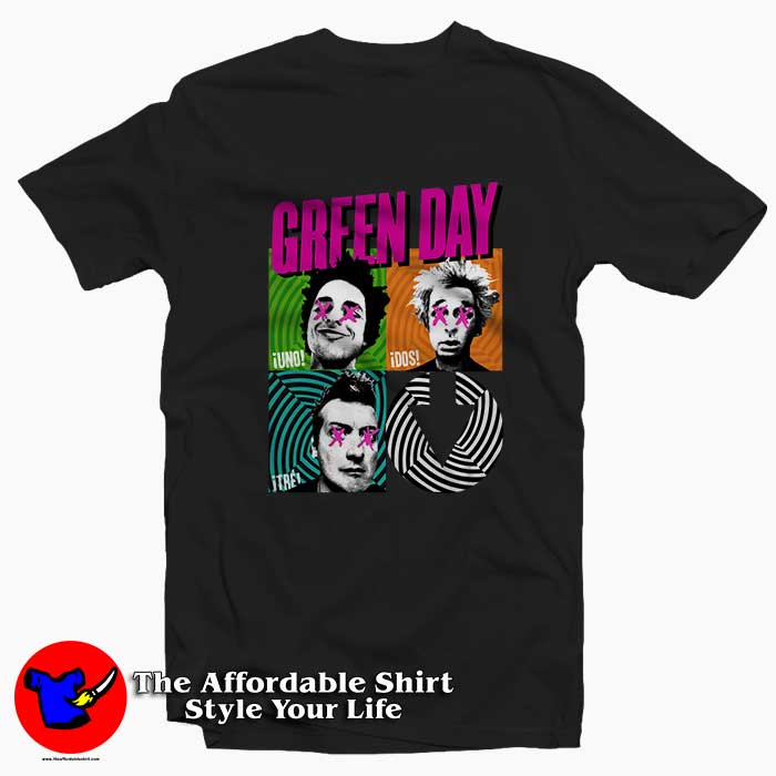 Uno Dos Tre Green Day 510x510 image Uno Dos Tre Green Day 510x510 Uno Dos Tre Green Day Tee Shirt