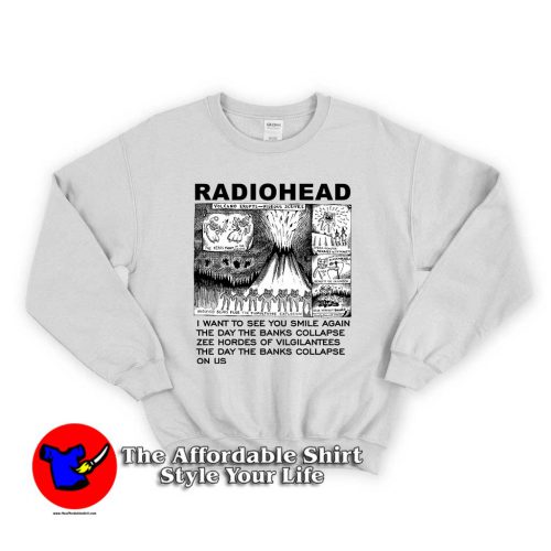 Volcano Erupts Radiohead 2 500x500 Volcano Erupts Radiohead Unisex Sweatshirt