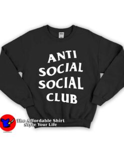 White Anti social Social Club Unisex Sweatshirt