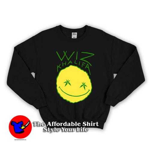 Wiz Khalifa Fat Line Smiley 1 500x500 Wiz Khalifa Fat Line Smiley Unisex Sweatshirt