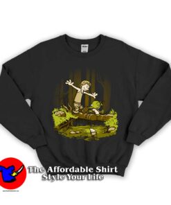 luke and yoda calvin and hobbes Unisex Sweatshirt
