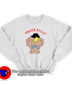 Bart Simpson Crack Kills Simpsons Unisex Sweatshirt