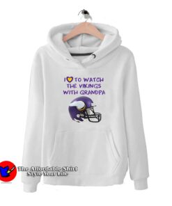 Minnesota Vikings Helmet Grandpa Hoodie