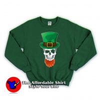 2020 Irish Leprechaun Skull With Beard Sweatshirt