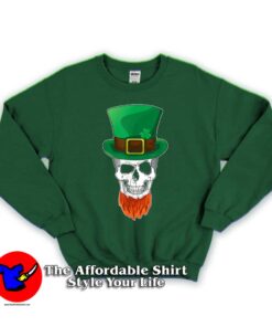 2020 Irish Leprechaun Skull With Beard Sweatshirt
