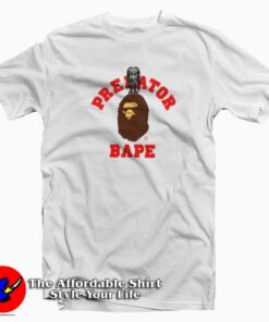 Cheap BAPE x Predator College T-Shirt