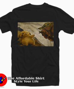 Baby Yoda Pikachu Michelangelo Tee Shirt