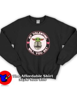 Baby Yoda Valentines Mandalorian Sweatshirt
