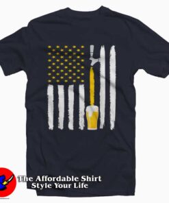 Craft Beer American Flag USA T-Shirt