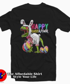 Happy Eastrawr T Rex Bunny Egg T-Shirt