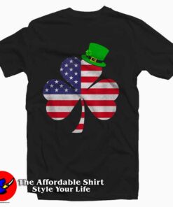 Irish American Flag Shamrock T-Shirt
