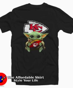 Kansas City Chiefs Baby Yoda Mandalorian Tee Shirt