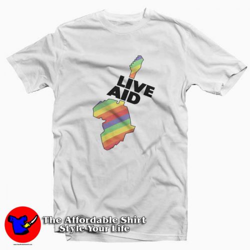 Live aid band aid logo 1985 500x500 Live aid band aid logo 1985 T Shirt Cheap
