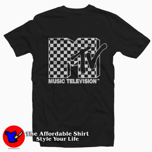MTV Bright Checkered Logo T Shirt 500x500 MTV Bright Checkered Logo T Shirt