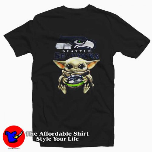Seattle Seahawks Baby Yoda 500x500 Seattle Seahawks Baby Yoda Tee Shirt