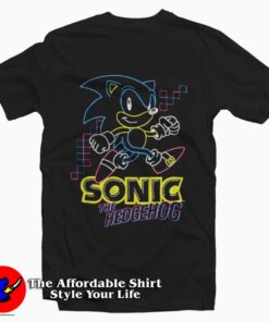 Sonic The Hedgehog Neon Graphic Tee Shirt