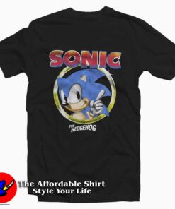 Sonic The Hedgehog Pointing Finger Tee Shirt